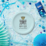 New York City Hanukkah NYC Menorah Holiday Blue Papieren Bordje<br><div class="desc">Beschikt over een originele marker illustratie van een klassieke NYC-bezienswaardigheid "verkleed" voor het vakantieseizoen. Zie je niet wat je zoekt? Hulp nodig bij maatwerk? Neem contact op met Rebecca om iets speciaal voor jou te laten ontwerpen.</div>