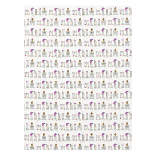 New York City Happy Pasen NYC Landmarks Brooklyn Tafelkleed (Voorkant)