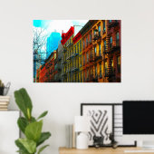 New York City "Hell's Kitchen District Street" Poster (Thuiskantoor)