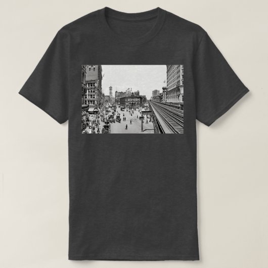 New York City Herald Square Trolley Elevated Train T-shirt (Design voorkant)
