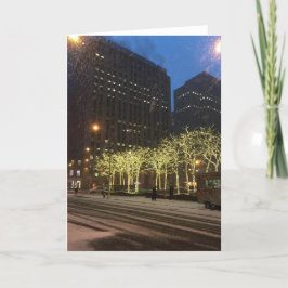 New York City Holiday Licht Kerstmis Kaart