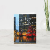 New York City Holiday Licht Merry Kerstmis Kaart (Voorkant)