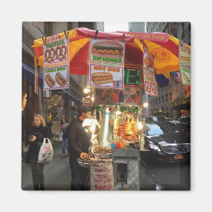 New York City Hot Dog Stand Foto Magneet