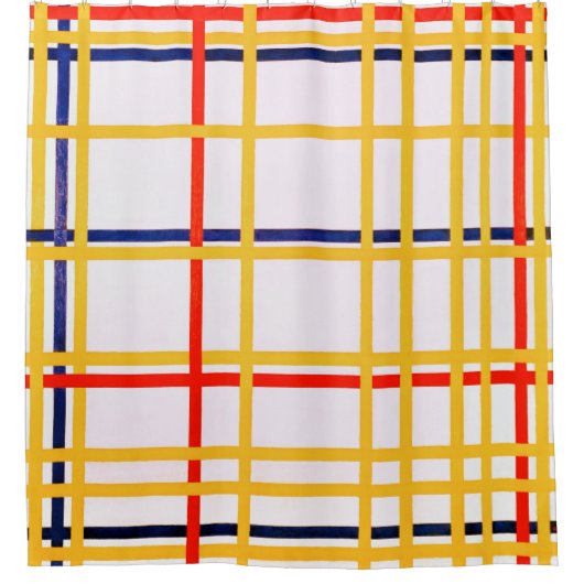 New York City I | Piet Mondriaan | Douchegordijn (Voorkant)