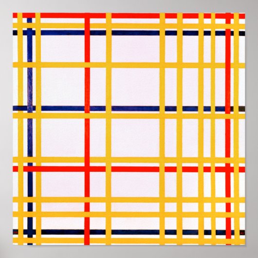 New York City I | Piet Mondrian | Poster (Voorkant)