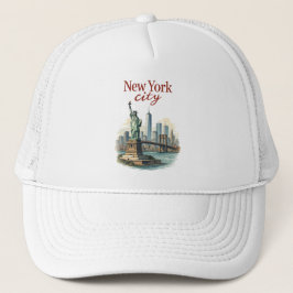 New York City – Iconic Statue & Skyline Hat Trucker Pet