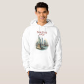 New York City – Iconic Statue & Skyline Hoodie (Voorkant volledig)