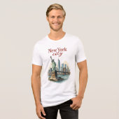 New York City – Iconic Statue & Skyline Shirt (Voorkant volledig)