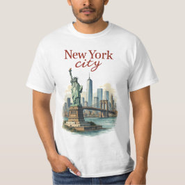 New York City – Iconic Statue & Skyline T-Shirt