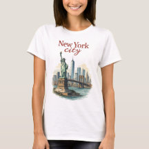 New York City – Iconisch T-shirt met beeld en skyl