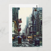 New York City in Winter Briefkaart (Voorkant / Achterkant)