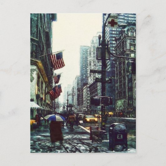 New York City in Winter Briefkaart (Voorkant)