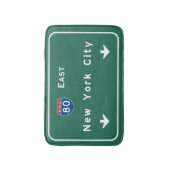 New York City Interstate Highway Freeway Road Sign Badmat (Voorkant Verticaal)