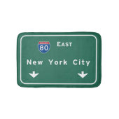 New York City Interstate Highway Freeway Road Sign Badmat (Voorkant)