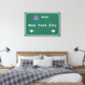 New York City Interstate Highway Freeway Road Sign Canvas Afdruk (Insitu (Slaapkamer))