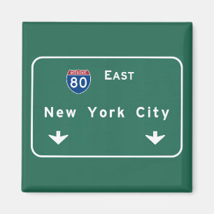 New York City Interstate Highway Freeway Road Sign Magneet