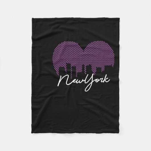 New York City Is My Valentine  Fleece Deken (Voorkant)