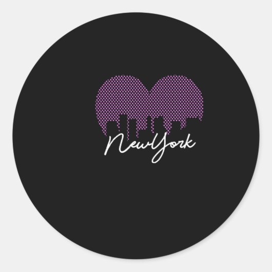 New York City Is My Valentine  Ronde Sticker (Voorkant)
