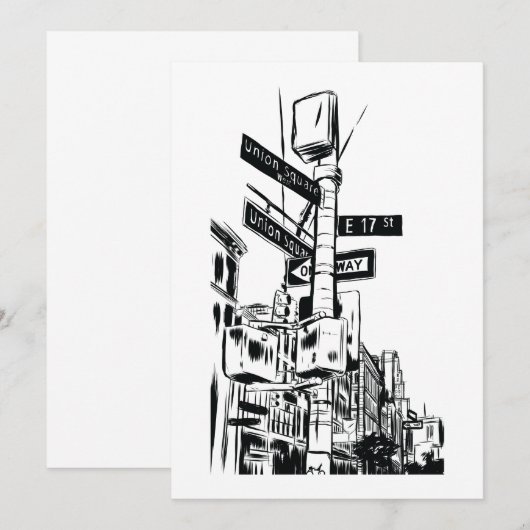 New York City Kaart (Voorkant / Achterkant)