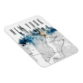 New York City kaart waterverf skyline Magneet (Rechterzijde)