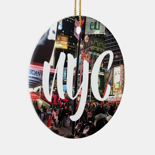 New York City Keepomwille Souvenir Kerstmis Keramisch Ornament (Rechts)