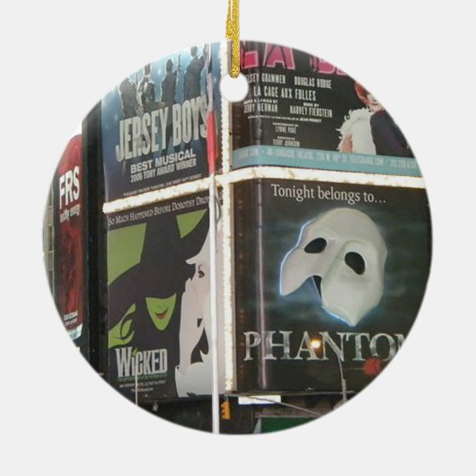 New York City Keepomwille Souvenir Kerstmis Keramisch Ornament (Achterkant)