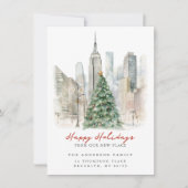 New York City Kerst Nieuwe Adres Aankondiging (Voorkant)