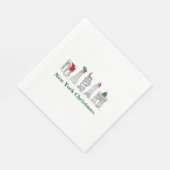 New York City Kerst NYC Gebouwen Vakantie Servetten (Hoek)