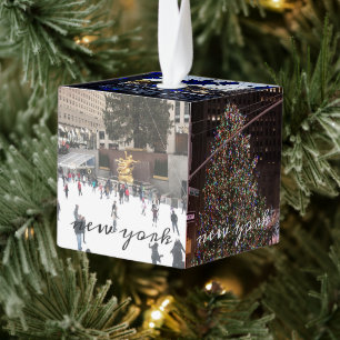 New York City kerstboomverlichting Taxi Foto Decoratie