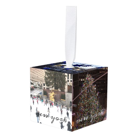 New York City kerstboomverlichting Taxi Foto Decoratie (Voorkant hoekig)