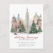New York City Kerstmis Nieuw Adres Aankondigingskaart (Voorkant)
