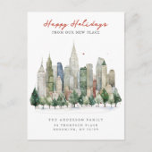 New York City Kerstmis Nieuw Adres Aankondigingskaart (Voorkant)