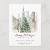 New York City Kerstmis Nieuw Adres Aankondigingskaart (Voorkant)