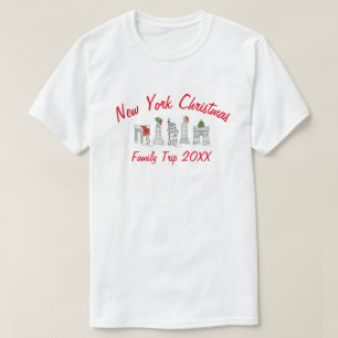 New York City Kerstmis NYC familie reisvakantie T-shirt