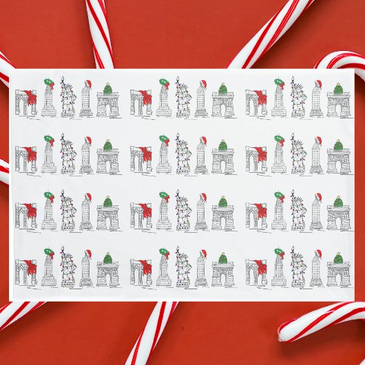 New York City Kerstmis NYC Holiday Architecture Kussensloop