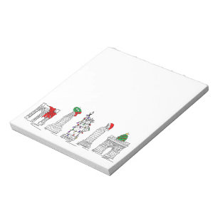 New York City Kerstmis NYC Holiday Landmarken Notitieblok