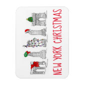 New York City Kerstmis NYC Holiday Landmarks Magneet (Verticaal)