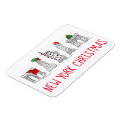 New York City Kerstmis NYC Holiday Landmarks Magneet (Linkerzijde)