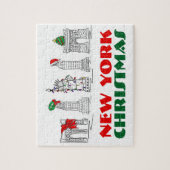New York City Kerstmis NYC Landmarks Holiday Legpuzzel (Verticaal)