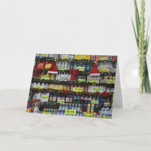 New York City-kerstwinkel Windows Santa Feestdagen Kaart