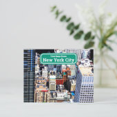 New York City kleurrijk modern artistiek Briefkaar Briefkaart (Staand voorkant)
