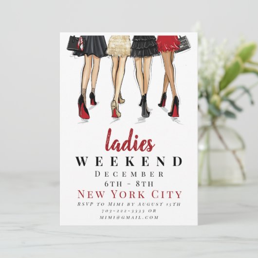 New York City Ladies Weekend Mode Getaway Kaart (Staand voorkant)