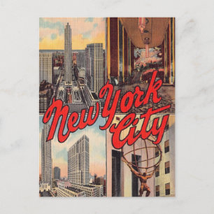 New York City  Landmarks Ansichtkaart Briefkaart