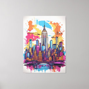 New York City Landschap Canvas Afdruk