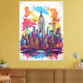 New York City Landschap Canvas Afdruk (Insitu (Woonkamer))