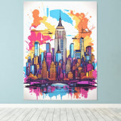 New York City Landschap Canvas Afdruk (Insitu (Houten vloer))