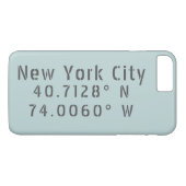 New York City Latitude & lengte Case-Mate iPhone Case (Achterkant (Horizontaal))