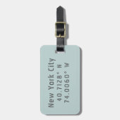 New York City Latitude Longitude op maat Bagagelabel (Voorkant verticaal)