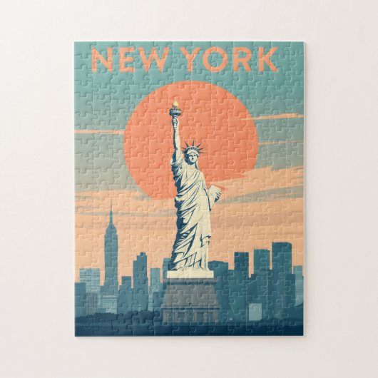 New York City Legpuzzel Reis Vintage (Verticaal)
