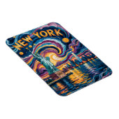 New York City Liberty in Van Gogh stijl Reizen Magneet (Rechterzijde)